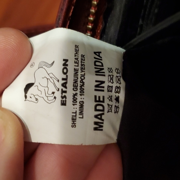 Estalon Purse crossbody leather red ish on color - Picture 9 of 13